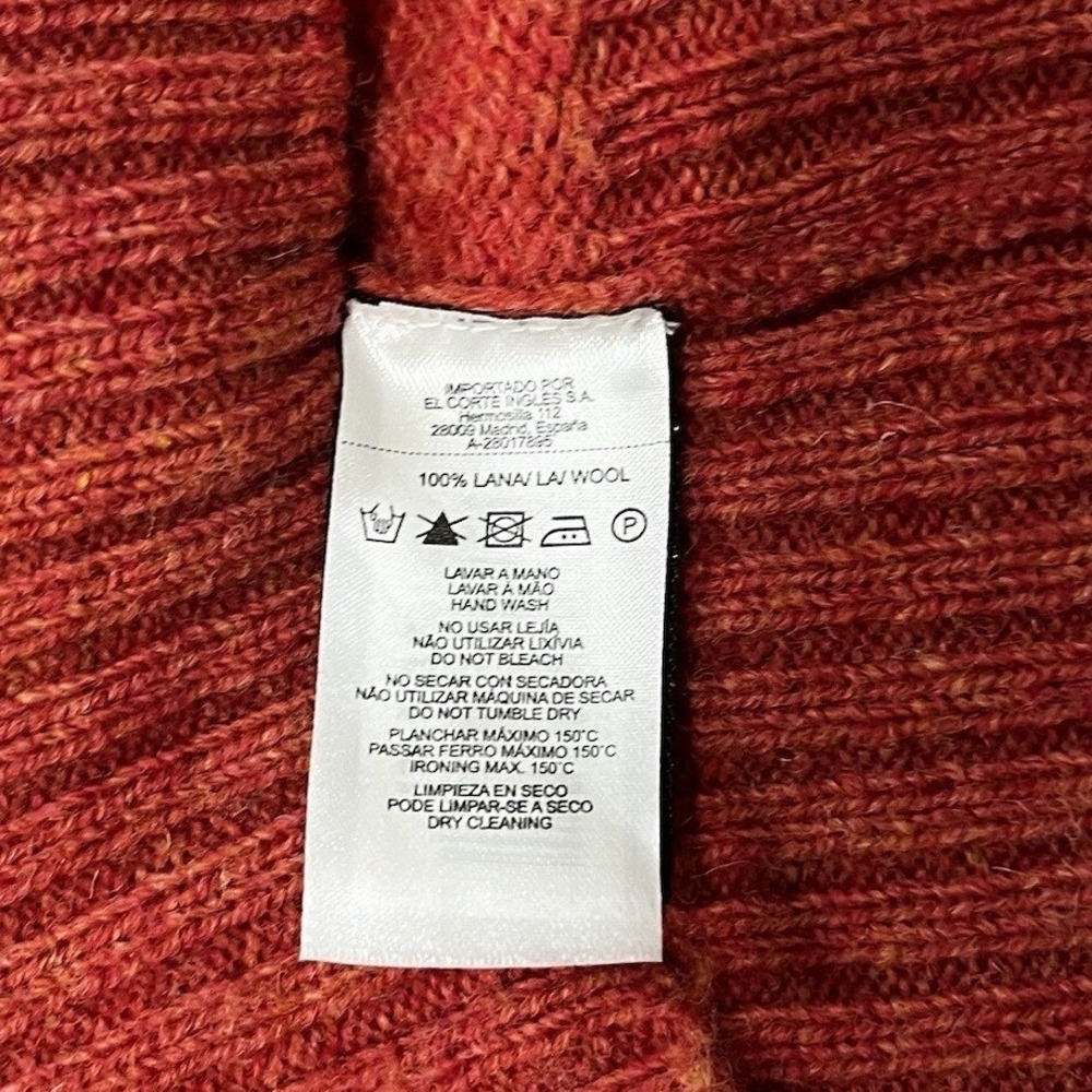 Easy Wear Basic Men's Sweater Size XL Red Wool Knitwear Soft Crew-Neck Pullover - Picture 5 of 7